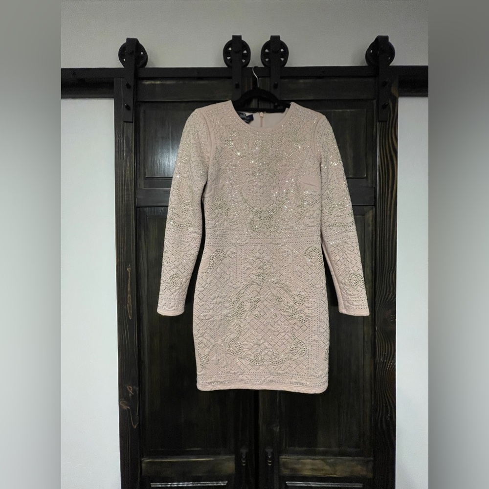 Bebe Addiction rhinestone studded embellished dress size M